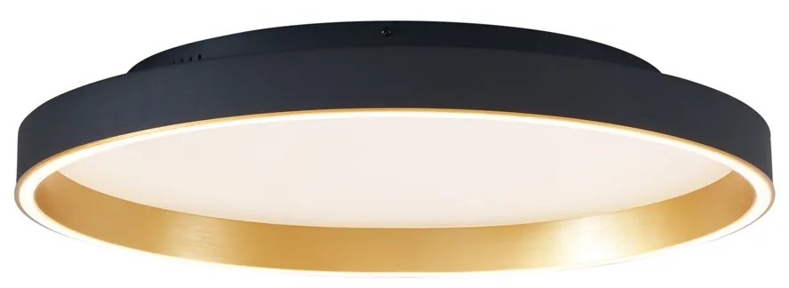 Design mennyezeti lámpa fekete arannyal 60cm LED-del, 3 fokozatú kapcsolóval - Ingo