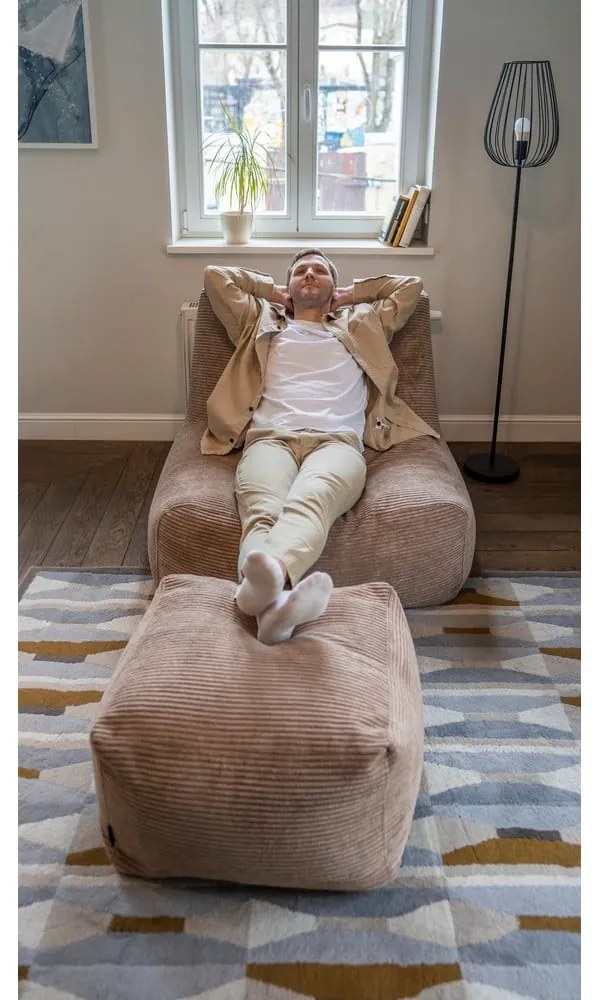 Sötétszürke babzsákfotel Tube 100 – SLOWDOWN