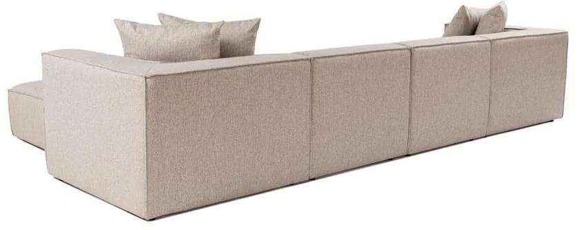 Sarokkanapé Sora (L1-O1-O1-1R-POUFFE ) - Homok Bézs