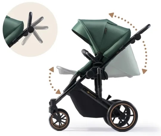 KINDERKRAFT - Kombinált babakocsi 2in1 PRIME 2 zöld