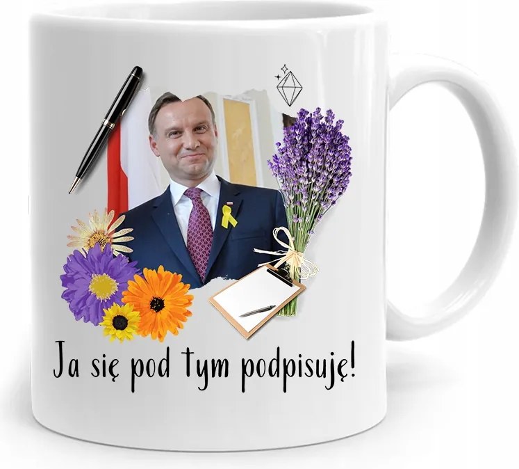 Andrzej Duda Pis Elnök Bögre Aláírja A fényképes nyomatot
