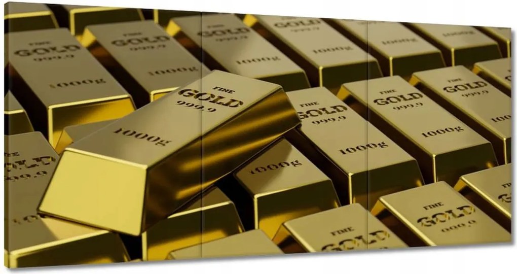 Vászonkép 60x30 Arany rúd arany 1000g