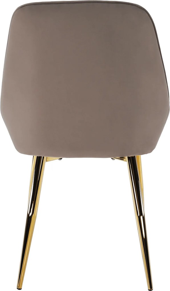 Étkezőszék, szürkésbarna Taupe/gold króm-arany, PERLIA