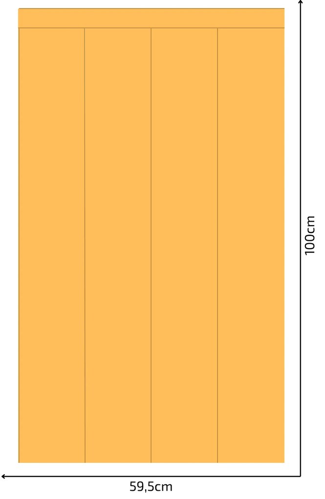 PIPPER. Textil öntapadó tapéta - Egy téglalap - Sárga szín Méret: 100cm, Szín: Sápadt