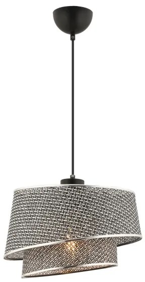 Kábeles függőlámpa BARETTE 1xE27/60W/230V szürke/fényes króm