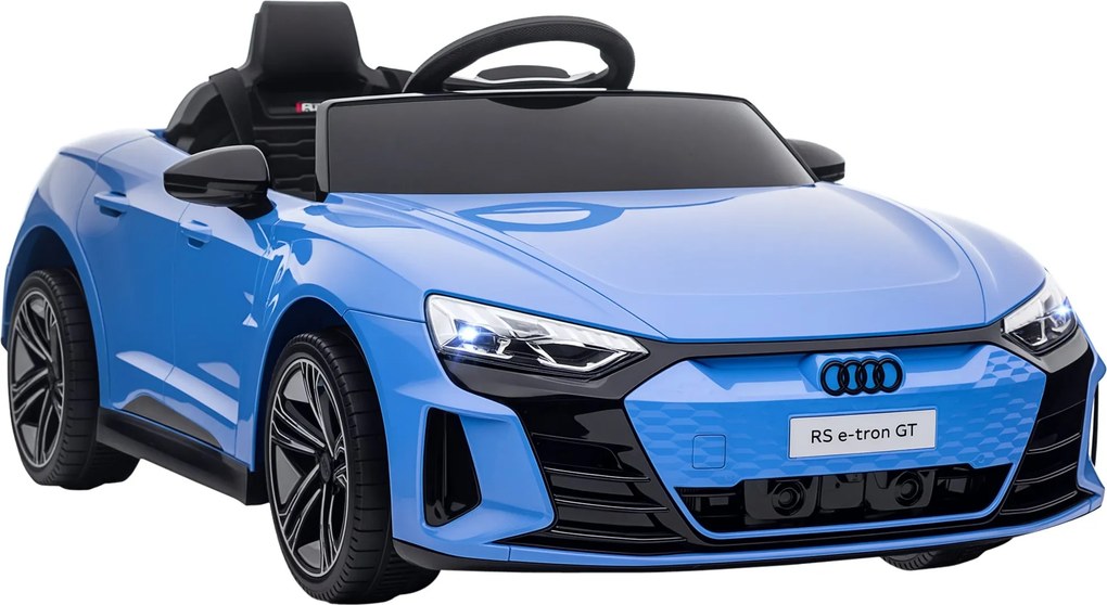 HOMCOM Elektromos Autó Gyermekeknek 3 Éves Kortól Audi RS e-tron GT 12V Akkumulátoros Autó Távvezérléssel LED Fényszóróval, Kürttel, Zenével, USB-vel
