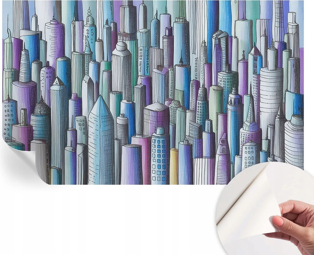 Öntapadós Mosható Fali Fotótapéta Városi felhőkarcolók 416x254 cm