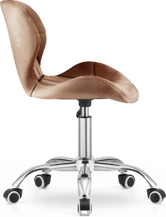 AKCIÓ Világosbarna irodai szék AVOLA VELVET II. osztály