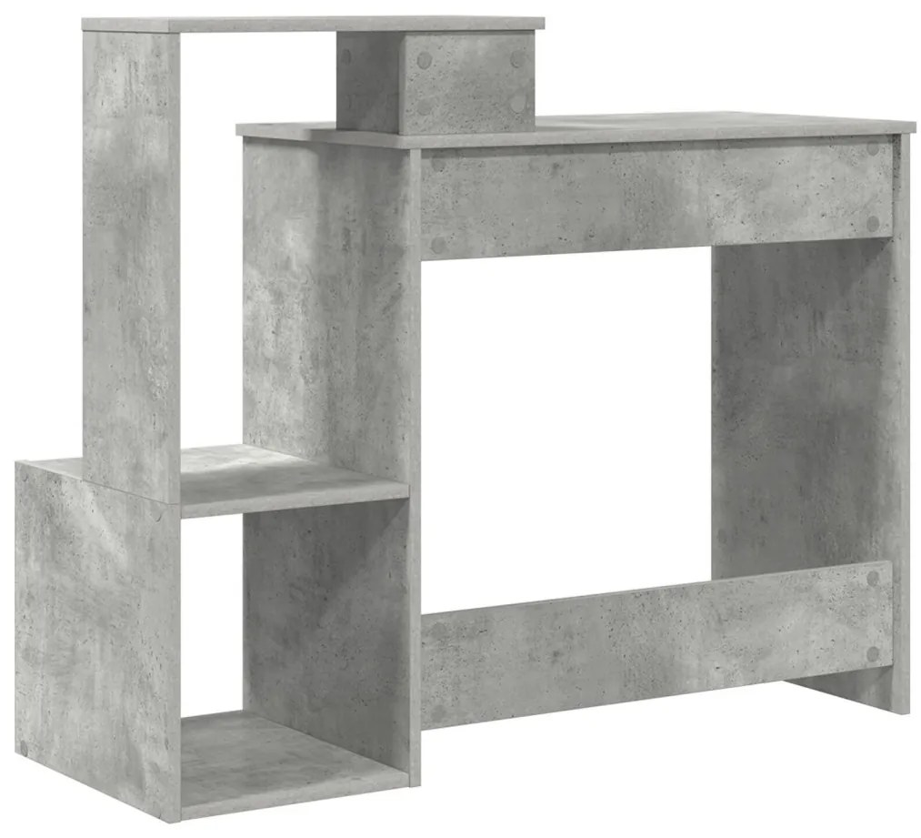 Szürke számítógépasztal Beton szürke