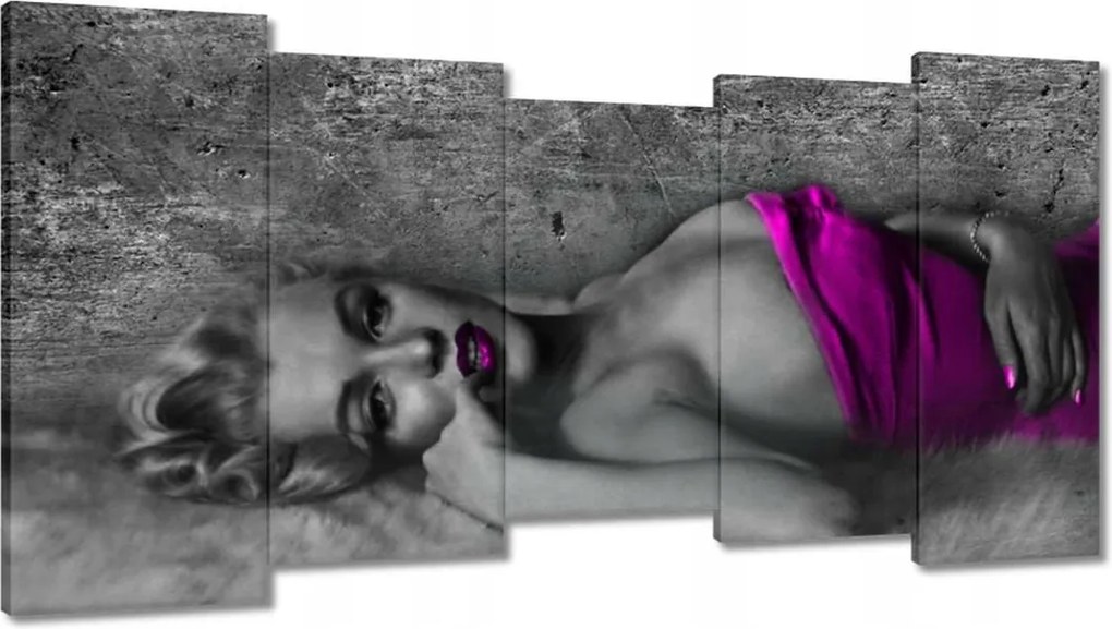 Vászonkép 150x80 Rózsaszín Marilyn Monroe