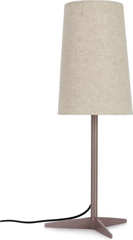 Bézs fém asztali lámpa textil búrával (magasság 60 cm) Assam – Bizzotto
