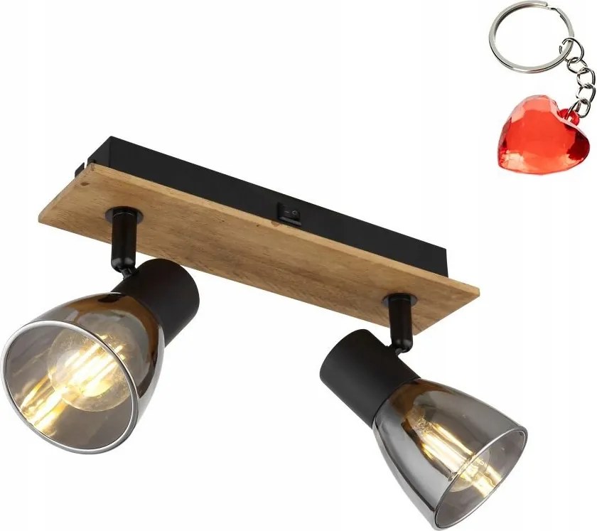 Fali lámpa kapcsolóval nappaliba 2xE14 üveg lámpabúra Claude 54307-2W Globo