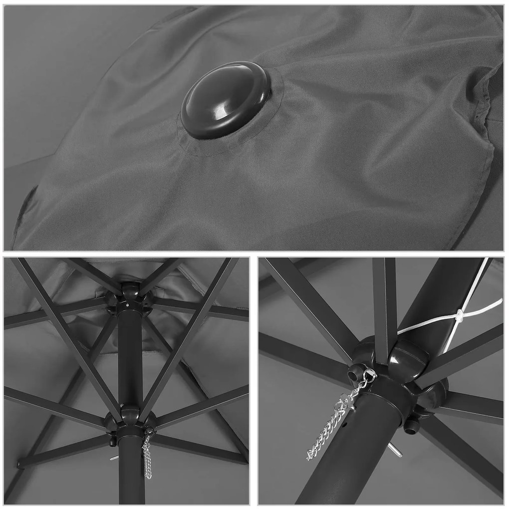 Deuba Kerti napernyő Maui UV 80 + Ø330 cm - antracit