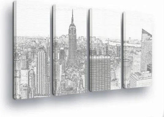 Vászonkép 120x80 New York Manhattan építészet felhőkarcolók város művészet