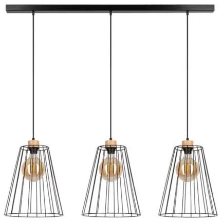 Spot-Light DO19319304 - ORAZIO 3 ágú függeszték 3xE27/60W/230V fenyő