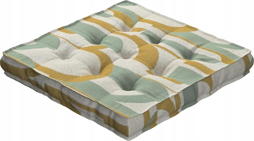 Kuba székpárna 40x6 menta-sárga