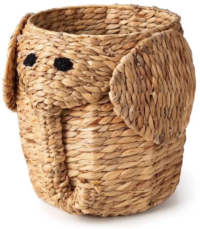 Natúr színű vízijácint játéktároló kosár ø 30x35 cm Elephant – Compactor