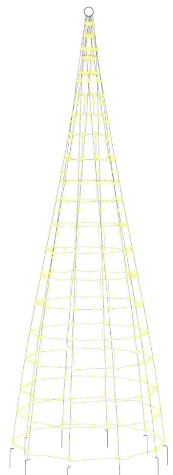 meleg fehér LED karácsonyfa zászlórúdra 550 LED 300 cm
