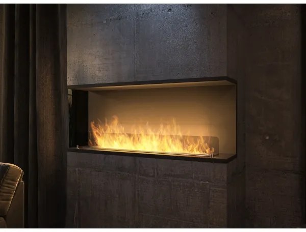 InFire - Beépített BIO kandalló 120x50 cm 3kW fekete