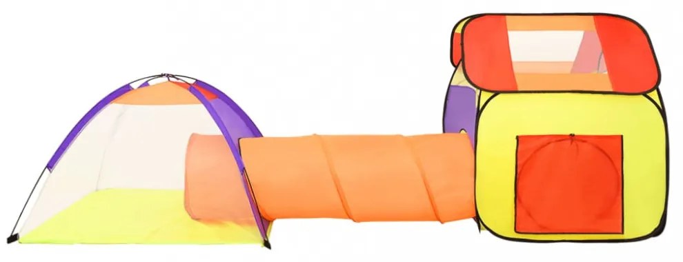 többszínű gyerekjátszósátor 250 labdával 338 x 123 x 111 cm