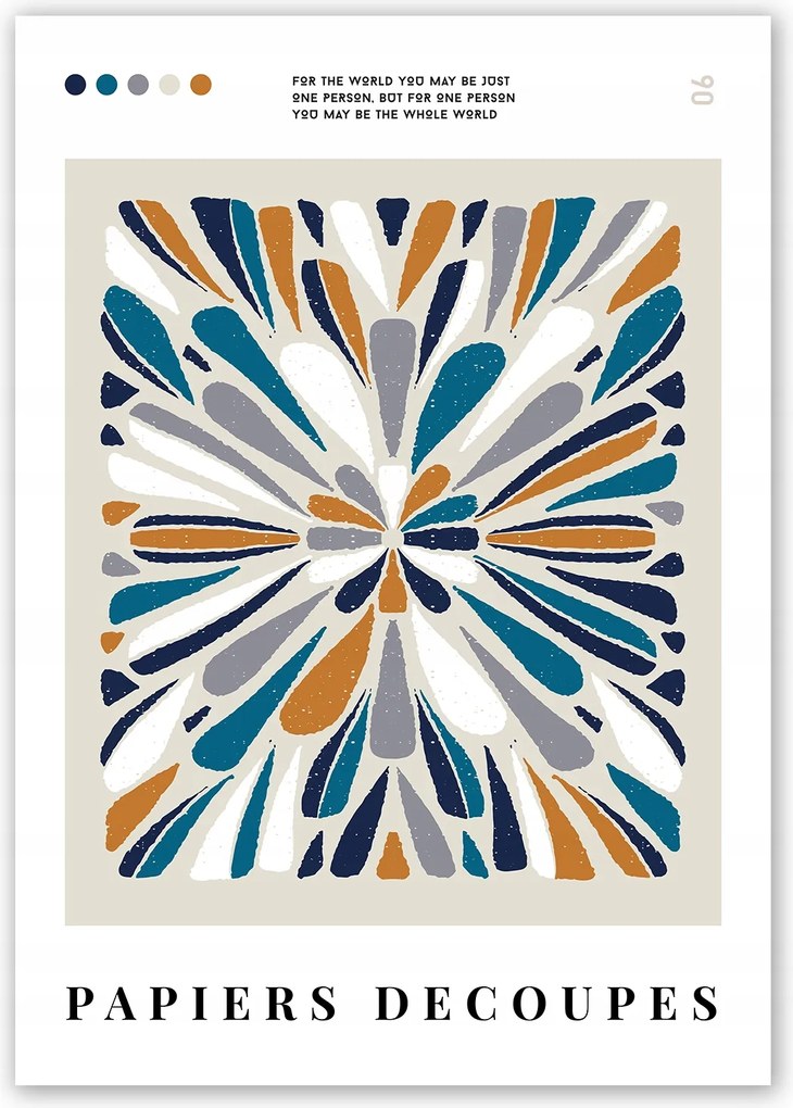 Boho absztrakt modern Poszter 21x30 cm #W12