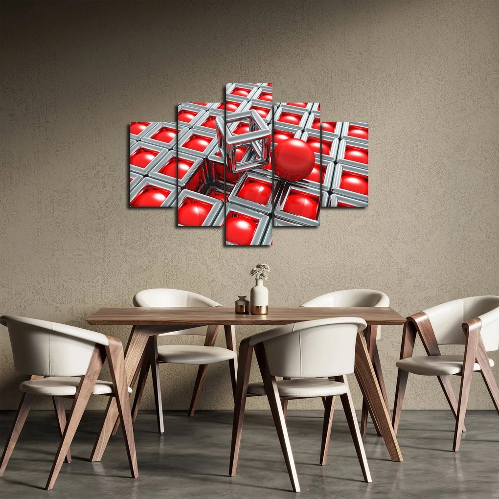 Kép - 3D fémes absztrakció (150x105 cm)