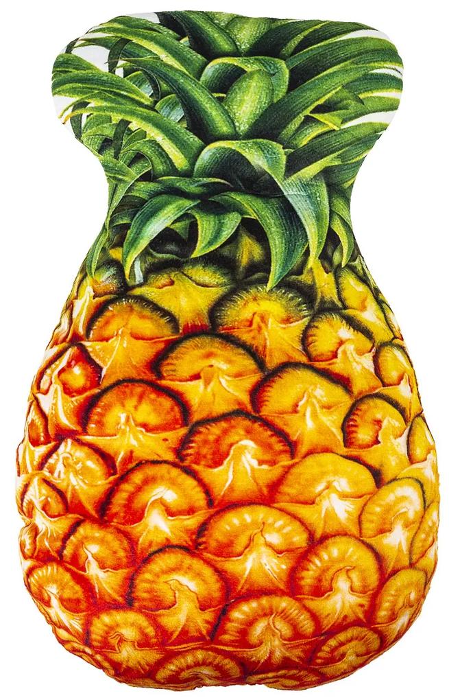Ananász formázott párna, 30 x 45 cm