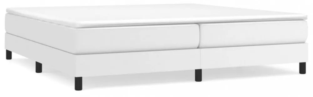 fehér műbőr rugós ágykeret 200x200 cm