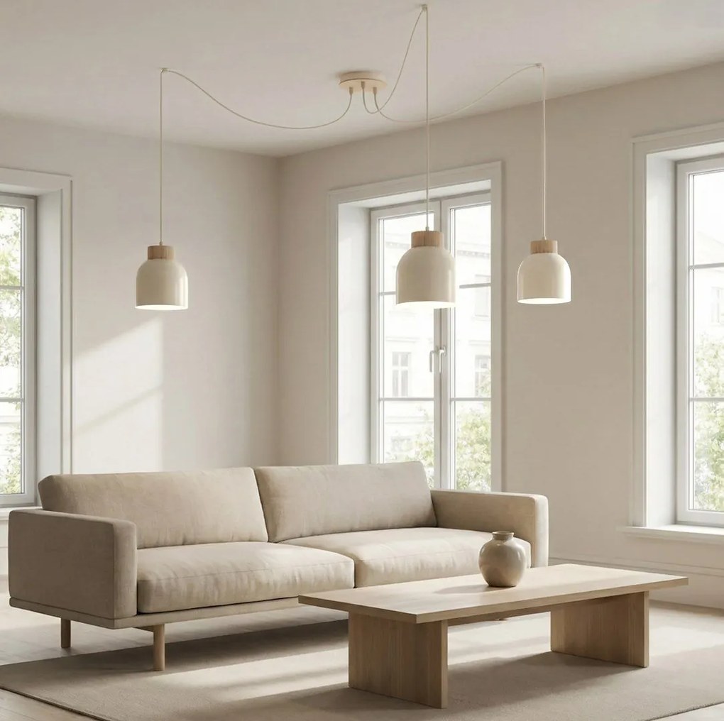 Emibig modern skandináv függeszték kru fehér emi1625/3