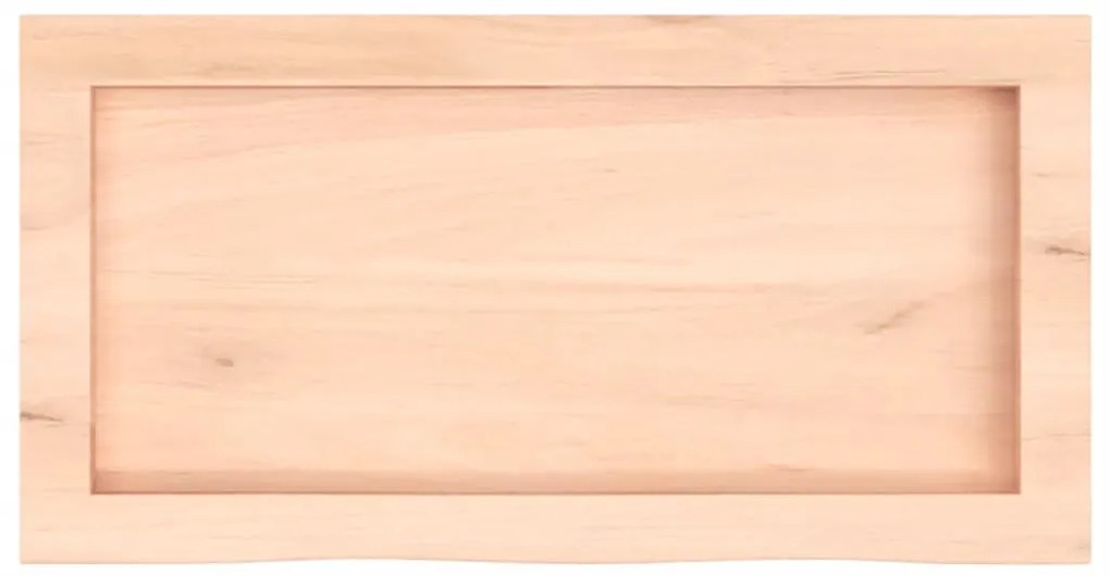 kezeletlen tömör tölgyfa fali polc 60x30x(2-4) cm