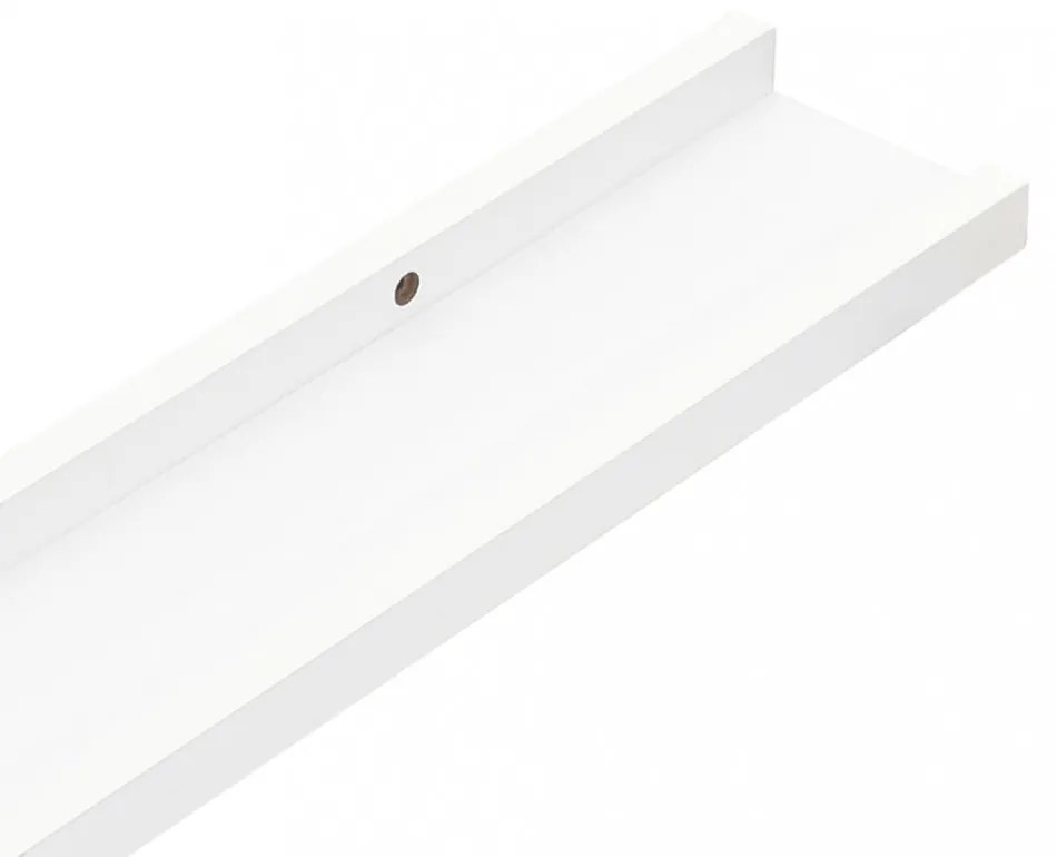 2 db fehér MDF szegélypolc képkeretekhez 80 x 9 x 3 cm