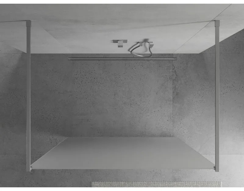 Mexen Kioto, átmenő zuhanyparaván 120 x 200 cm, 8 mm-es jégüveg, 2 x króm stabilizáló távtartó, 800-120-002-01-30
