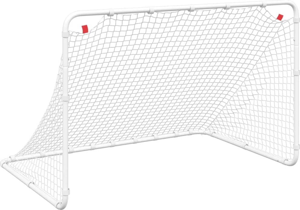 vidaXL fehér acél focikapu 122x81x81 cm
