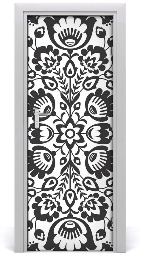 Poszter tapéta ajtóra népi motívum 85x205 cm