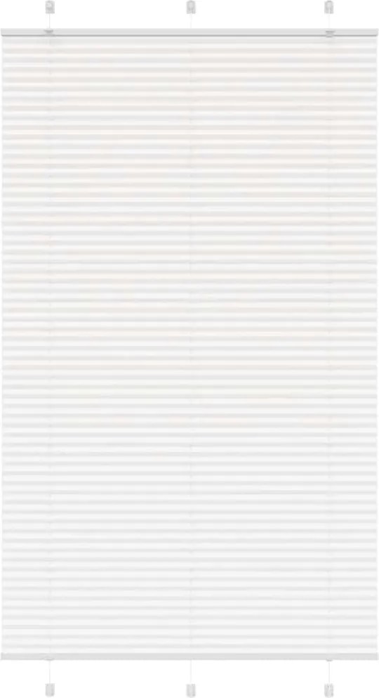 vidaXL pliszírozott redőny Fehér 120x200cm szövetszélesség 119,4cm