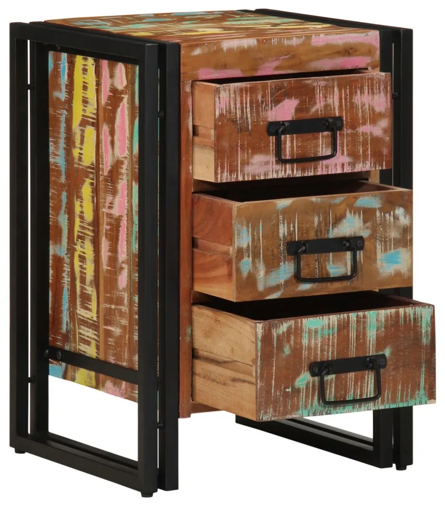 Éjjeliszekrény 40 x 35 x 50 cm tömör újrahasznosított fa