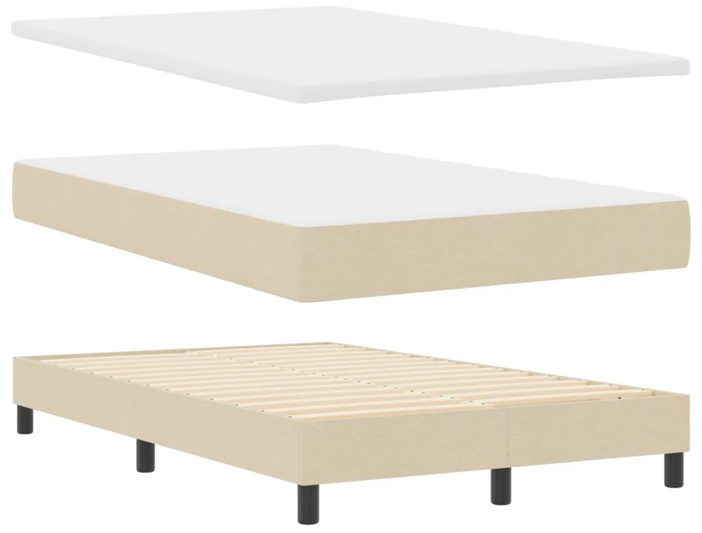Box Spring Ágy Matraccal & LED Krém 120x200 cm Szövet