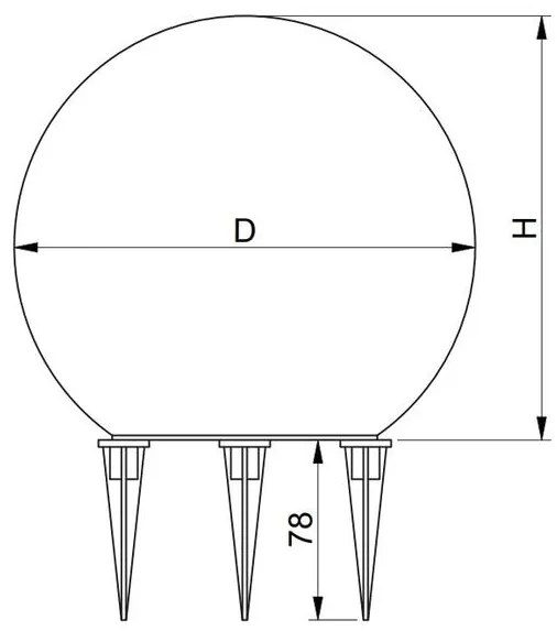 Lámpa Kerti lámpatest MARMO 28, E27, MAX. 20W, IP65 AC220-240V, 50-60Hz, 28 cm, PE