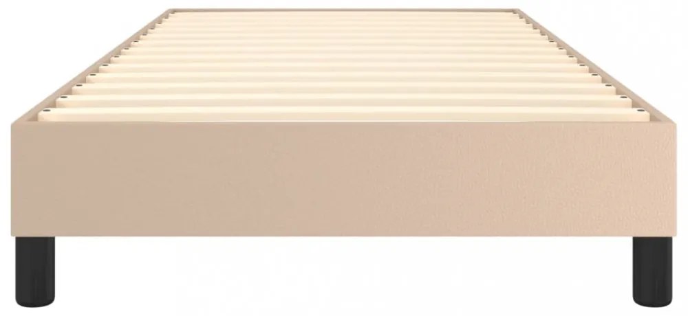 cappuccino színű műbőr rugós ágykeret 100x200 cm