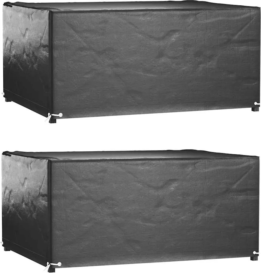vidaXL 2 db téglalap alakú kerti bútorhuzat 8 fűzőlyukkal 160x120x75cm