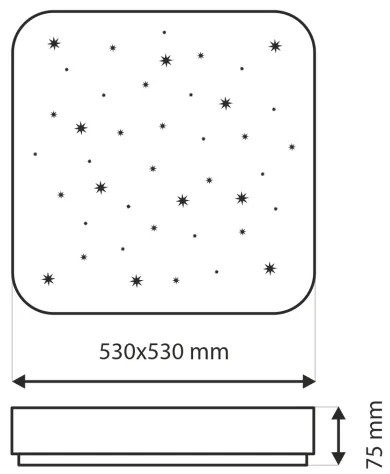 LED Dimmelhető mennyezeti lámpa NERIS LED/60W/230V 2700-6500K + távirányító