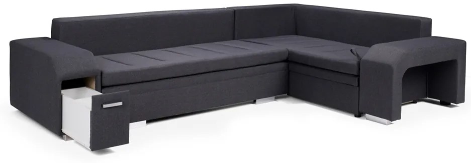 Sarokkanapé Aja (szürkésfekete) (J). 601405