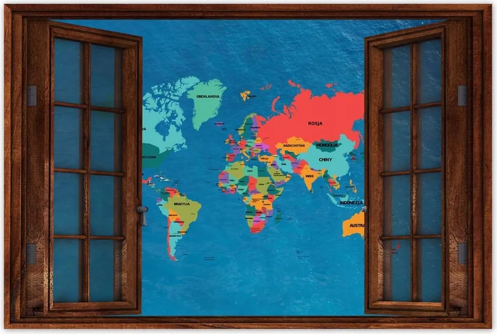 Poszterek 120x80 Tengeri változat Világtérképek