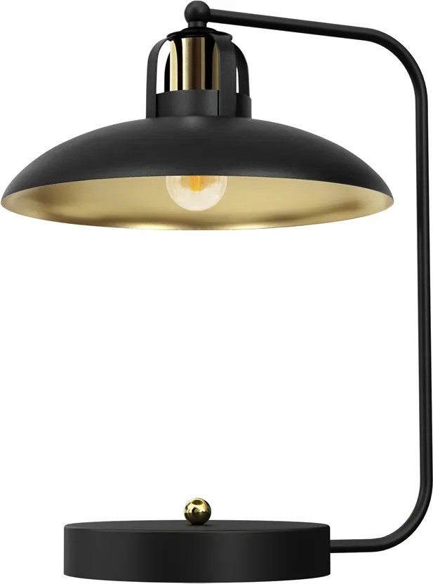 Led Asztali Lámpa Felix Black/gold 1xE27