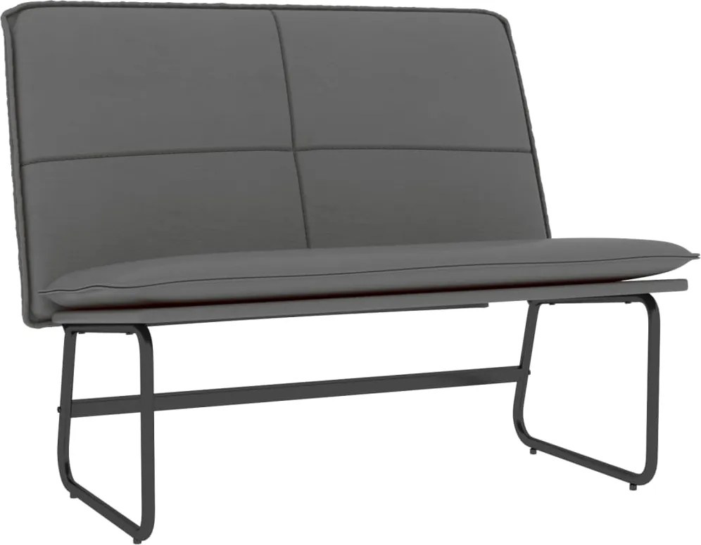 vidaXL szürke műbőr pad 100 x 75 x 76 cm