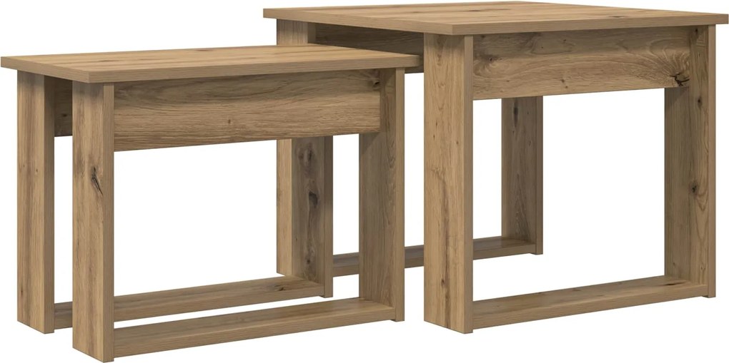 vidaXL Kávasztal Szett 2 pcs Artisan tölgy Faanyag