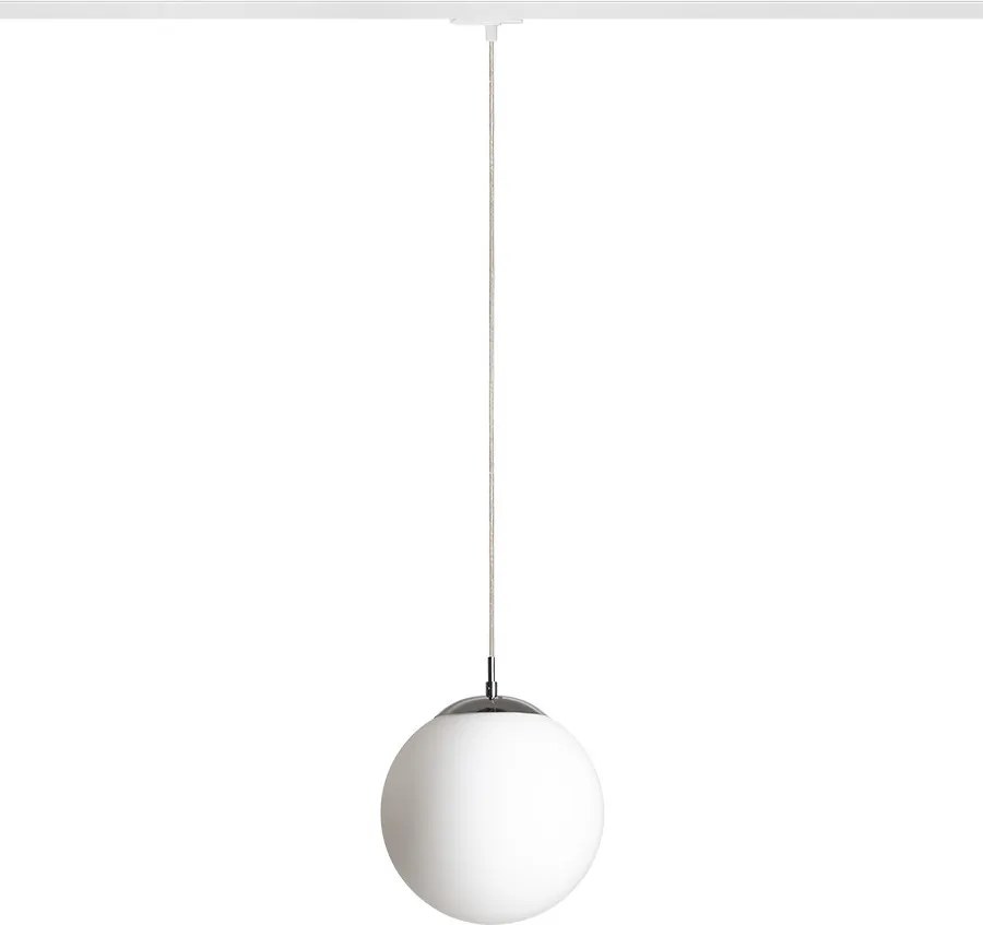 RENDL LUNA 25 egyáramkörös sínre opálüveg/króm 230V LED E27 15W