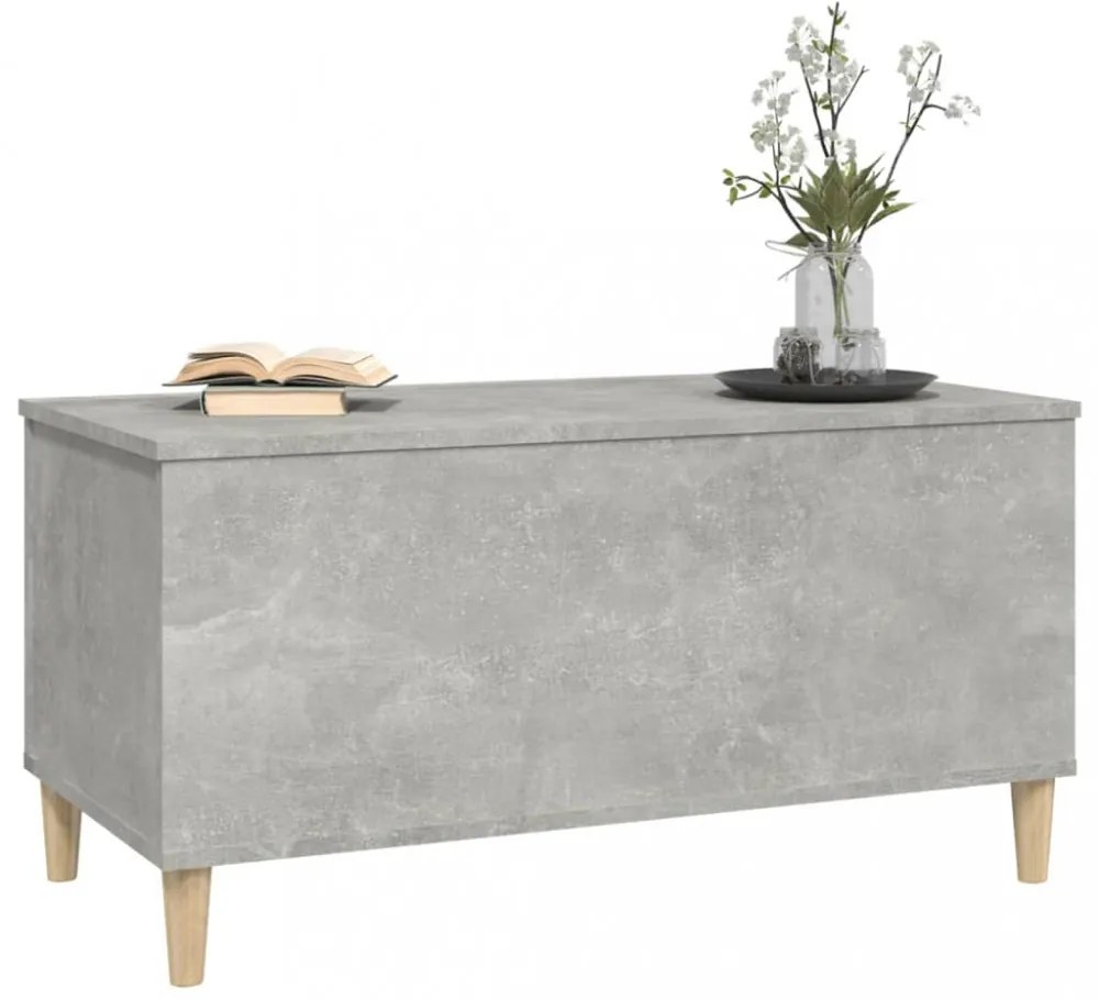 betonszürke szerelt fa dohányzóasztal 90x44,5x45 cm
