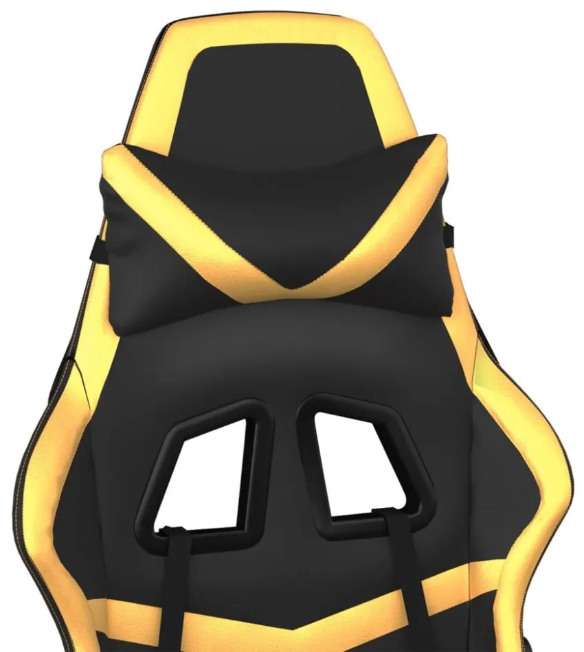 vidaXL fekete és aranyszínű műbőr játékszék