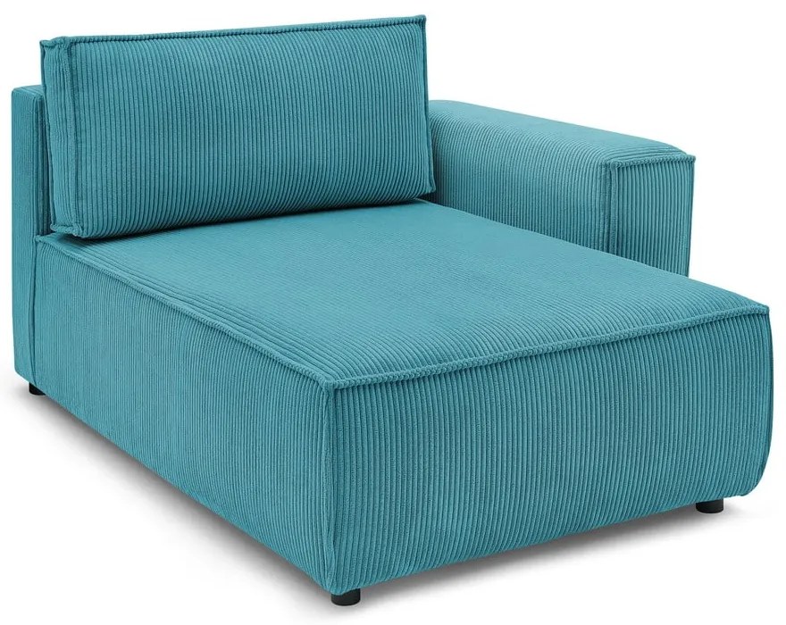 Kék kordbársony kanapé modul (jobb oldali) Nihad modular – Bobochic Paris